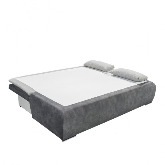 Canapea extensibila desss, gri-argintiu, 208 x 95 x 102 cm