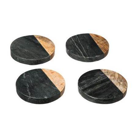 Set 4 Coastere Wood Marble-01