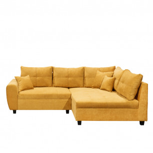 Coltar Extensibil Lena, Dreapta, Galben, 248 x 87 x 176 cm