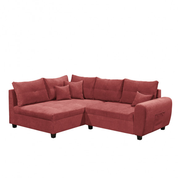 Coltar extensibil lena, stanga, visiniu, 248 x 87 x 176 cm
