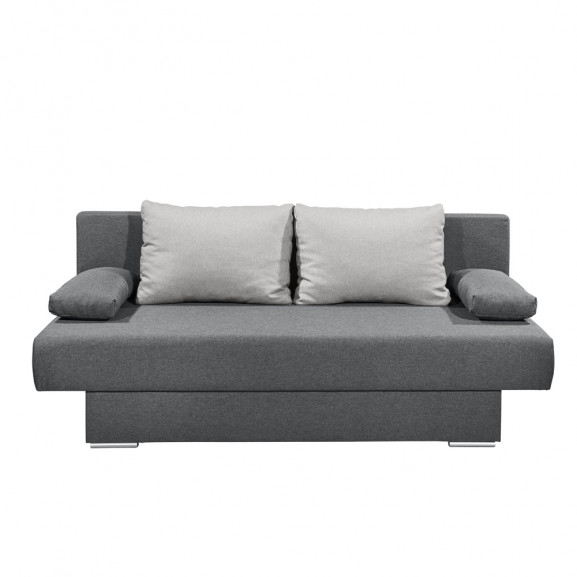 Canapea extensibila melly, gri-argintiu, 196 x 86 x 92 cm