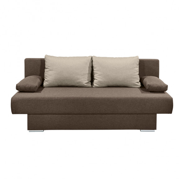 Canapea extensibila melly, maro-gri, 196 x 86 x 92 cm
