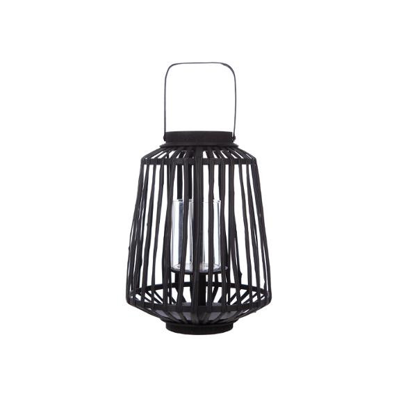 Poza Felinar Rattan Negru H35 cm