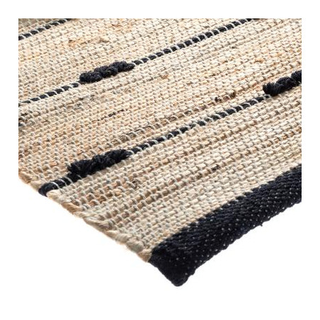 Covor Iuta Stripes Negru 60 X 90 cm-01