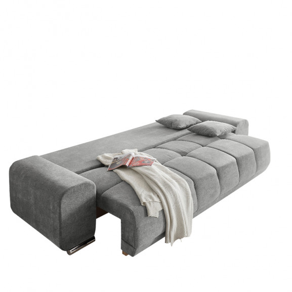 Canapea extensibila baku, gri deschis, 260 x 95 x 90 cm