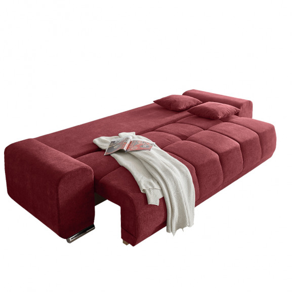 Canapea extensibila baku, visiniu, 260 x 95 x 90 cm