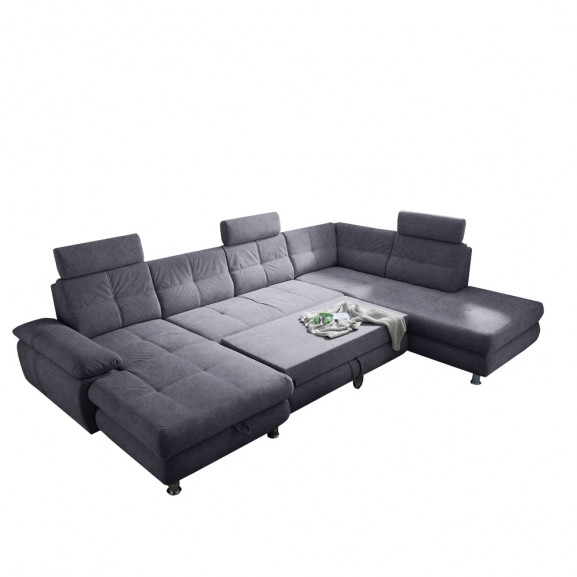 Coltar extensibil u bala, dreapta, cu lada, antracit