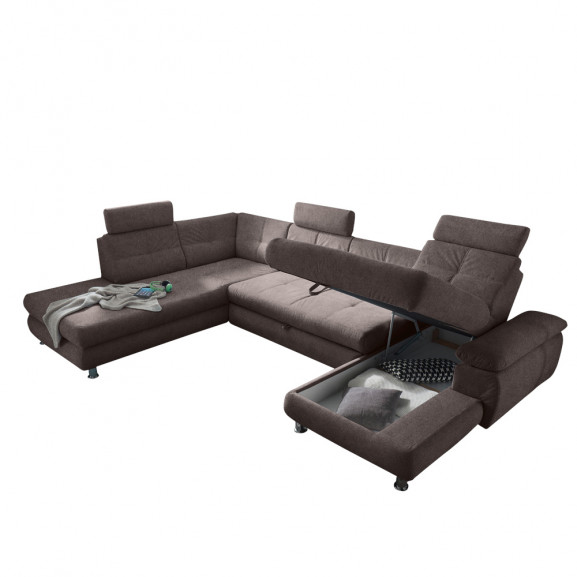 Coltar extensibil u bala, stanga, cu lada, espresso