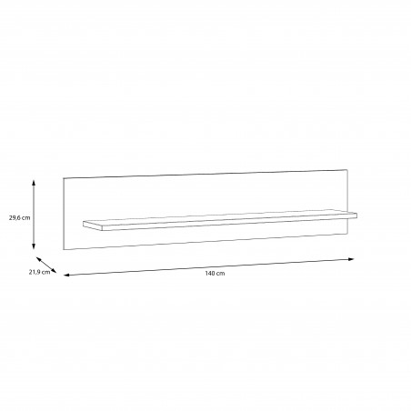 Polita Rigmor, 140 x 29,6 x 21,9 cm-01