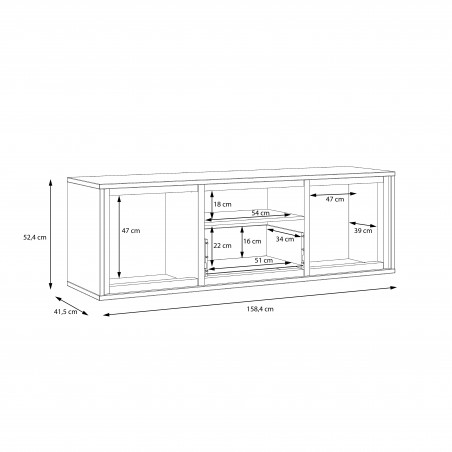 Comoda Tv Rigmor, 158,4 x 52,4 x 41,5 cm-01