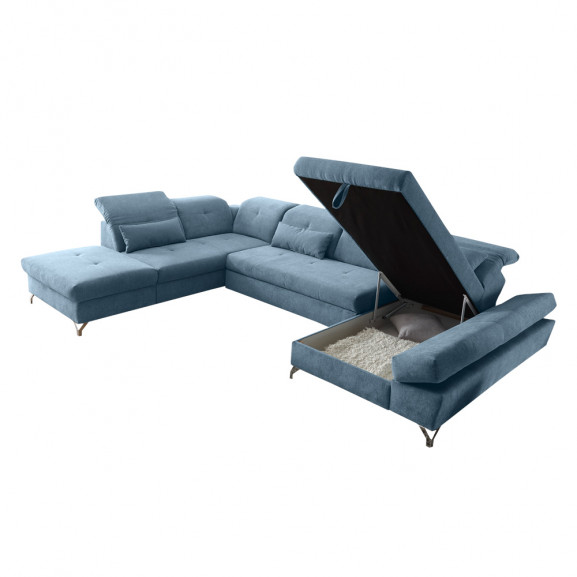 Coltar extensibil u meli, stanga, cu lada, denim