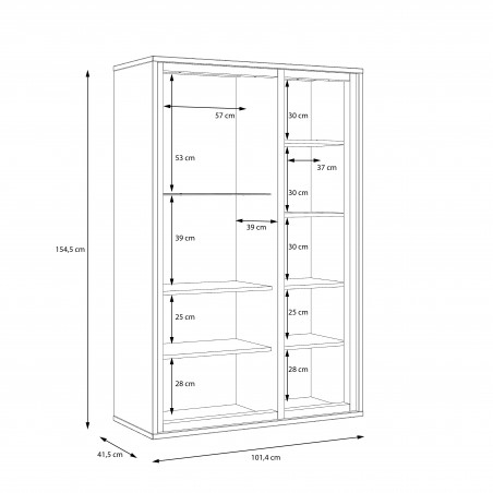 Vitrina Joasa Rigmor, Alb Si Gri Argintiu, 101.4 Cm-01