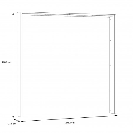 Rama Dulap Olivier, 231,1 x 23,8 x 228,3 cm-01