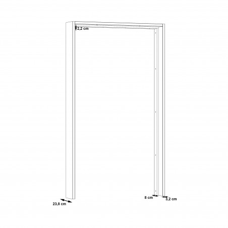 Rama Dulap Olivier, 131 x 23,8 x 228,3 cm-01