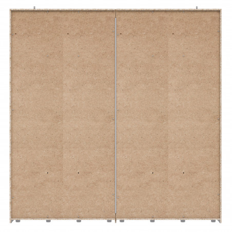 Dulap Olivier, 2Usi Culisante, Alb, 223 x 62 x 220 Cm-01