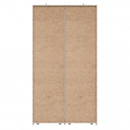 Dulap Olivier, 2Usi + 2Oglinzi, Alb, 223 x 62 x 120 Cm-01