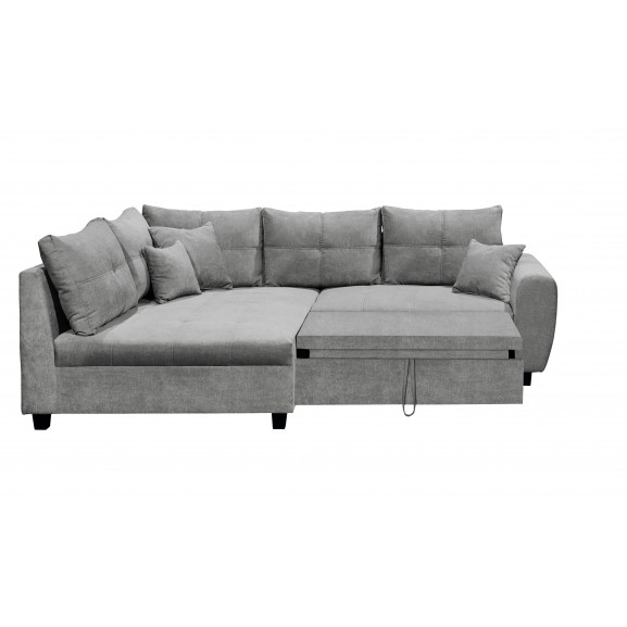 Coltar extensibil lena, stanga, gri inchis, 248 x 87 x 176 cm