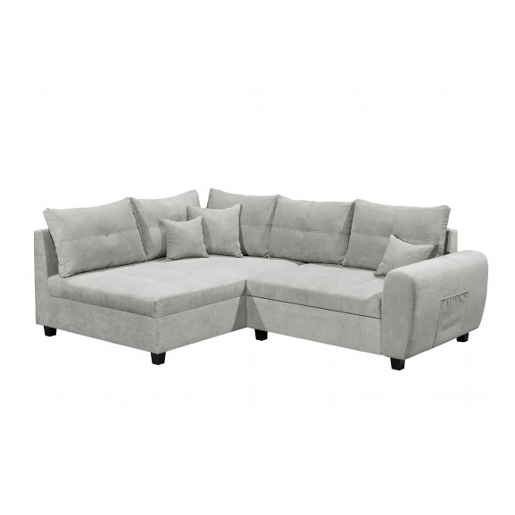 Coltar extensibil lena, stanga, gri deschis, 248 x 87 x 176 cm