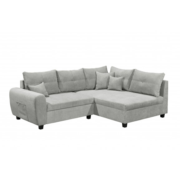 Coltar extensibil lena, dreapta, gri deschis, 248 x 87 x 176 cm