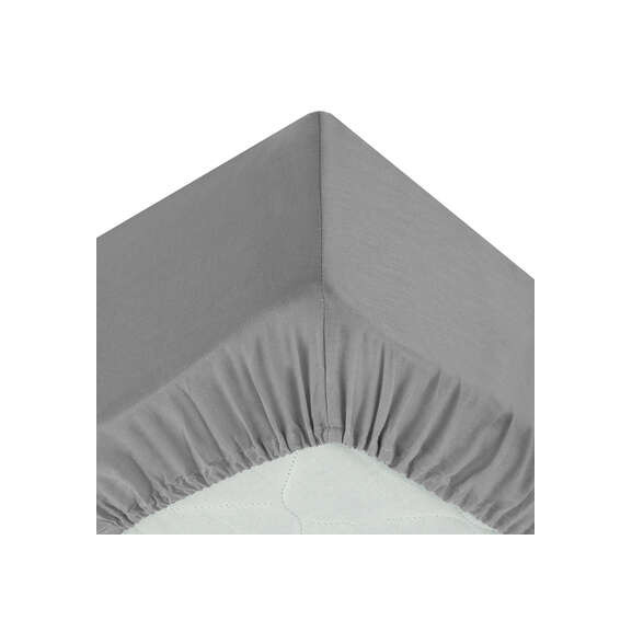 Cearsaf elastic Gri, 160 x 200 cm