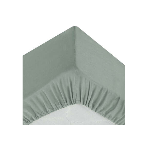 Cearsaf elastic Kaki, 160 x 200 cm