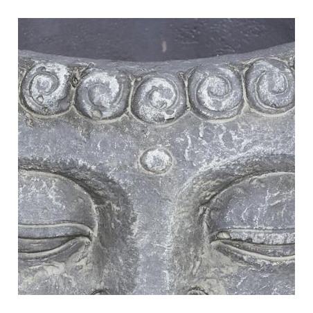 Ghiveci Cap Buddha H9 cm Gri-01
