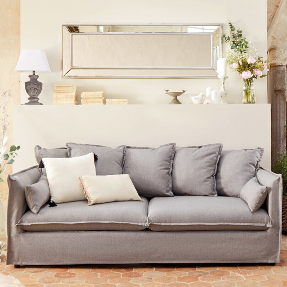 Canapea 3L Odion, Gri, 210 x 104 x 78 cm