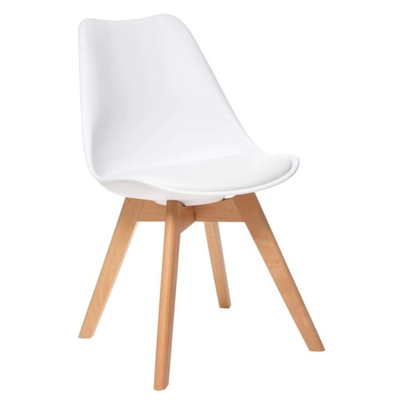 Poze Scaun Breddy, Alb, 48 x 55 x 81 cm