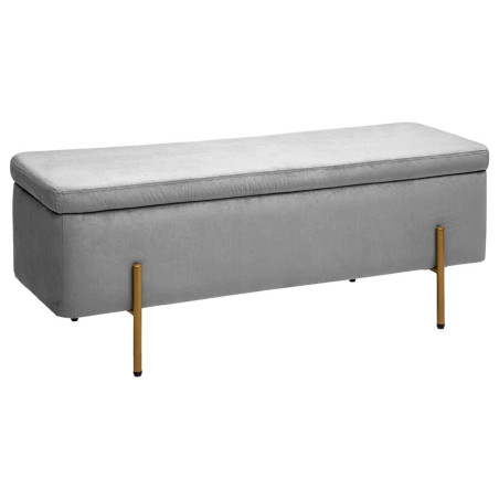 Bancheta pliabila Velvet, Gri, 115 x 43 x 46 cm-01