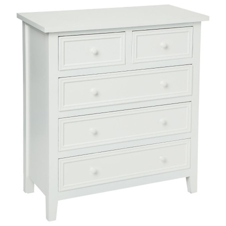 Comoda 5 Sertare Charm, Alb, 72 cm-01
