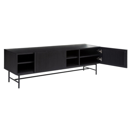 Comoda TV Huston, Negru, 160 x 45 x 55 cm-01