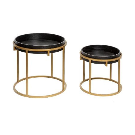 Set 2 Masute De Cafea Balck & Gold-01