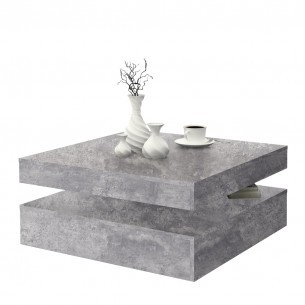 Masa cafea rotativa Magic, Light Grey, 78 (91.1) x 35.4 x 78 (91.1) cm