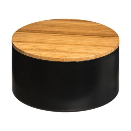 Cutie Depozitare Bamboo Cu Oglinda, Negru-01