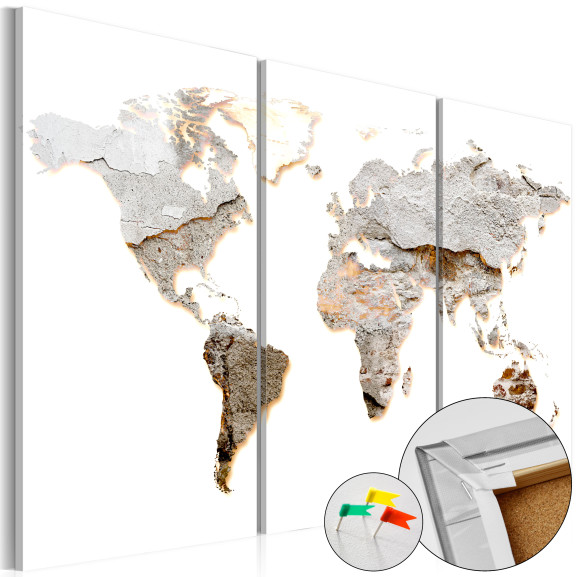 Poze Tablou din plută Concrete Continents [Cork Map]