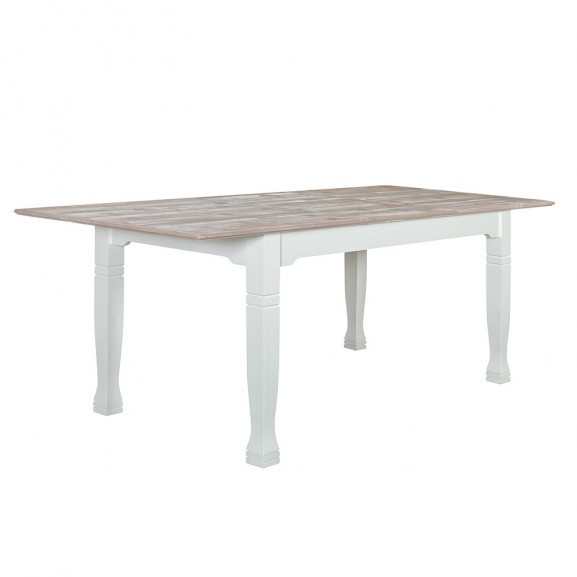 Poze Masa Extensibila Cortina, Alb Si Natur, 160/215 x 90 x 77.5 Cm