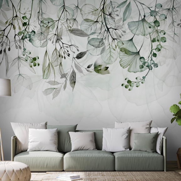Poze Fototapet Foggy Nature Green