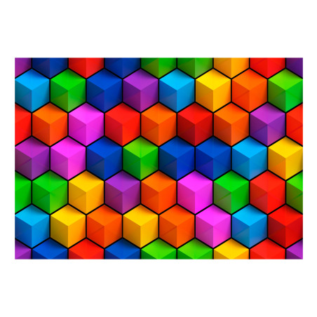 Fototapet autoadeziv Colorful Geometric Boxes-01