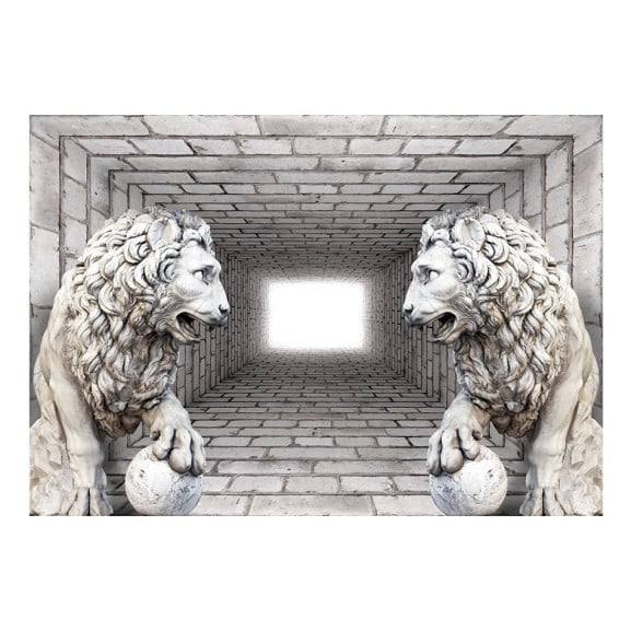 Fototapet autoadeziv stone lions