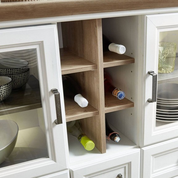 Bufet inalt jasmine, pin alb & pin antic, 1430 x 1500 x 420 mm.