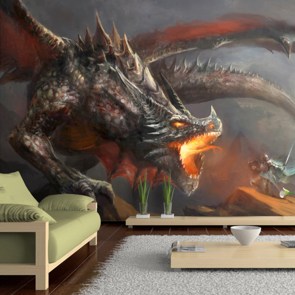 Poze Fototapet autoadeziv Dragon fire