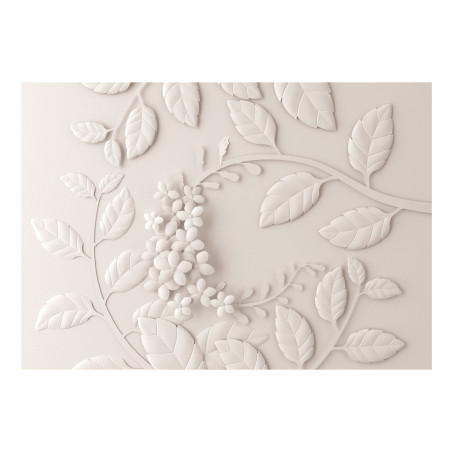 Fototapet autoadeziv Paper Flowers (Cream)-01