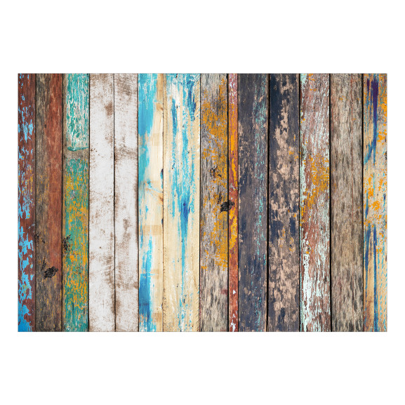 Fototapet autoadeziv Wooden Rainbow