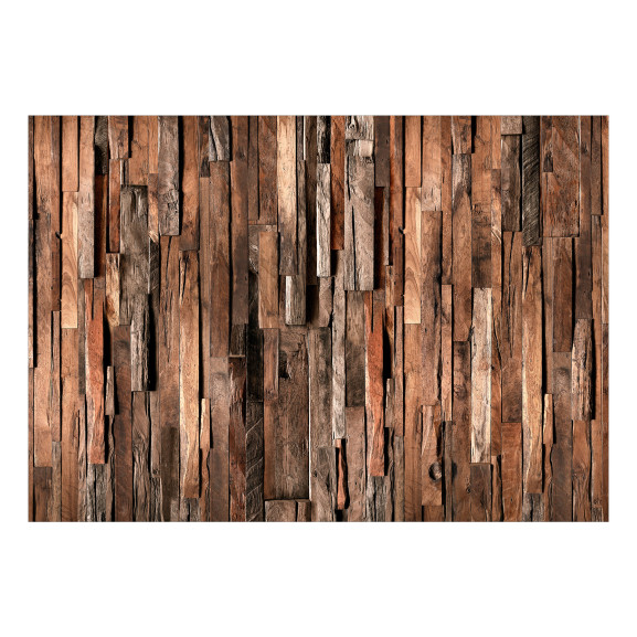 Fototapet autoadeziv Wooden Curtain (Brown)