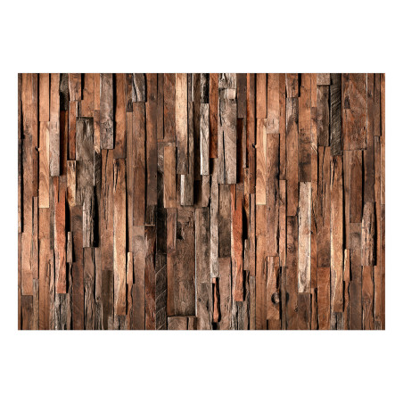 Fototapet autoadeziv Wooden Curtain (Brown)-01