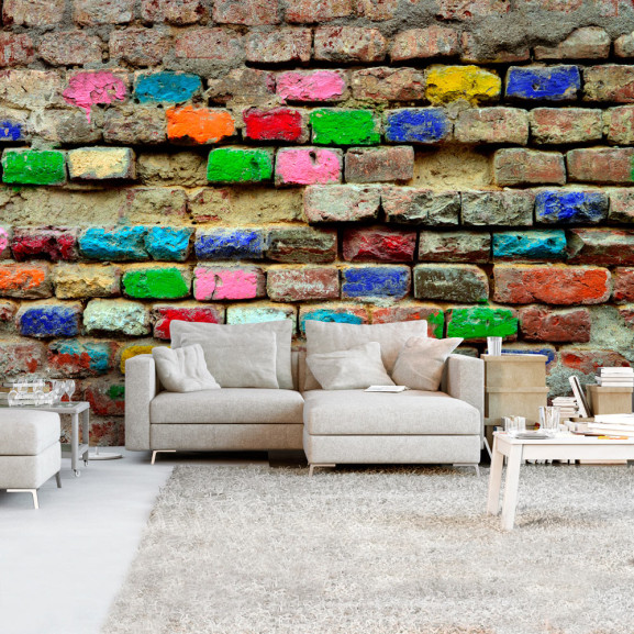 Poze Fototapet autoadeziv Colourful Bricks