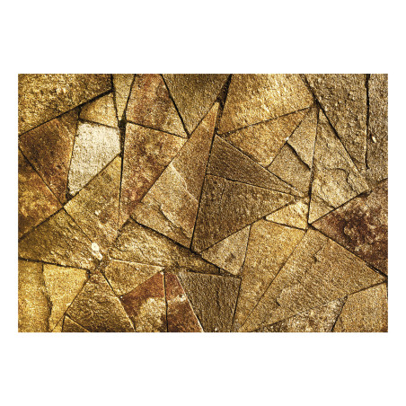 Fototapet autoadeziv Pavement Tiles (Golden)-01