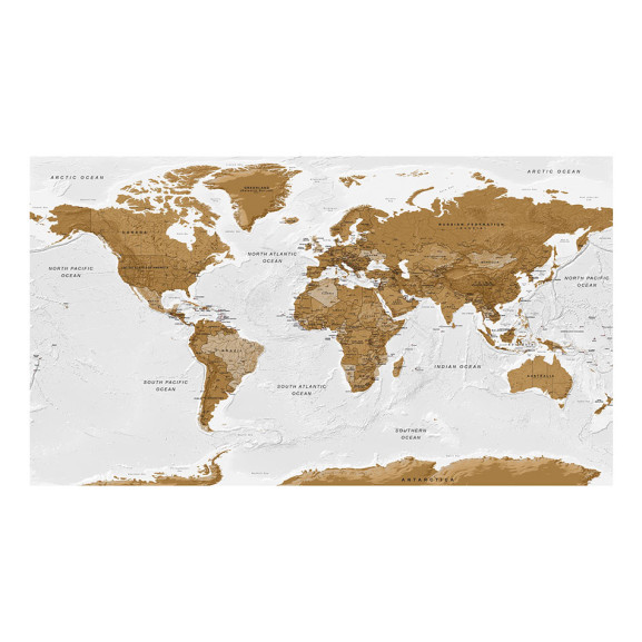 Fototapet autoadeziv World Map: White Oceans II