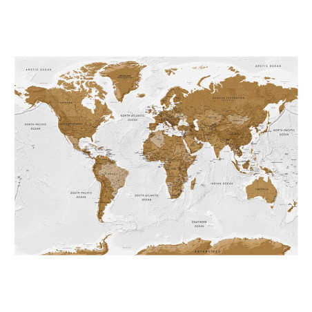 Fototapet autoadeziv World Map: White Oceans-01
