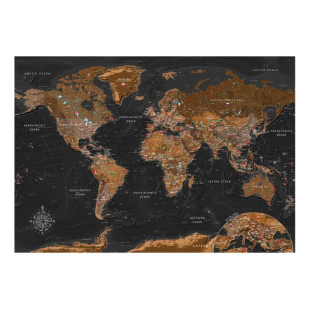 Fototapet autoadeziv World: Stylish Map-01